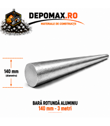 Bara rotunda aluminiu 140 mm, 3 metri, EN AW-6082